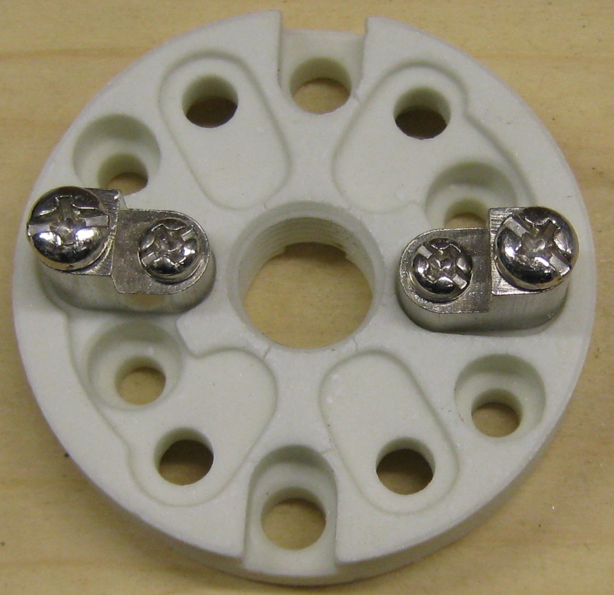 Terminal Block - Ceramic - 2 position w/ center hole